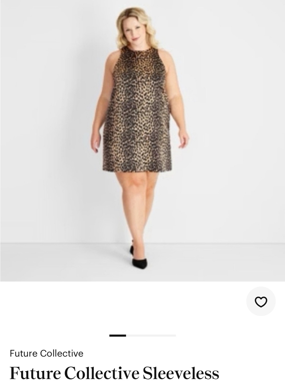 Sleeveless Leopard Print Shift Dress - Brown/Black